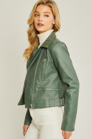 VIBES FAUX LEATHER JACKET